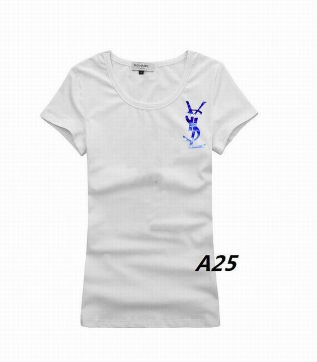 YSL short round collar T woman S-XL-019